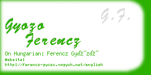 gyozo ferencz business card